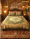 Katha Print Red Floral Super King Bedsheet 108x108  Azo-Free Fast Color Premium Cotton Bedding (3).webp