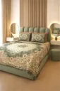 Super King Arabic Design Pure Cotton Bedsheet – Luxury Moroccan Mughal Print