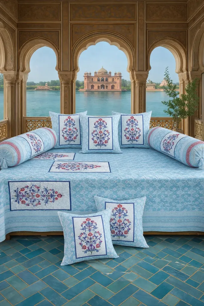 Elegant 8-Piece Diwan Set 63*90 (1+2+5)