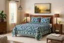 Hand Block Print Pure Cotton Double King Bedsheet Set