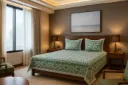 Pure Cotton Hand Block Print Olive Green Double King Bedsheet with 2 Pillow Colour