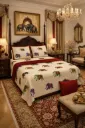 Heritage Home Décor Bedsheet, Katha Print, Pure Cotton Super King 108x108 with 2 Pillow Covers, Hand Work,(RFD)