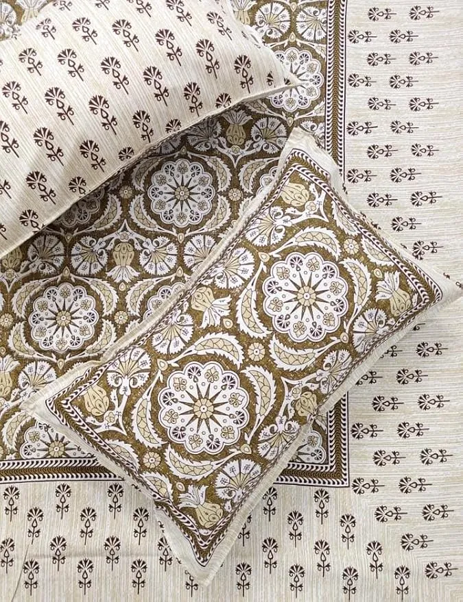 Floral King Size Bed Cotton Bedsheet