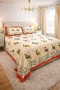 Royal Camel Motif Pure Cotton Bedsheet Set with 2 pillow covers 